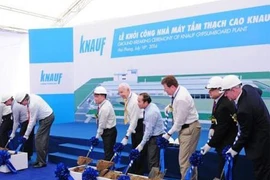 Cérémonie de la mise en chantier de l'usine de Knauf à Hai Phong.