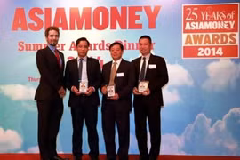 Cérémonie de remise de prix d'Asiamoney.