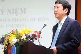 Le directeur général de la VOV, Nguyên Dang Tiên prend la parole lors de la cérémonie. Photo: VOV. 