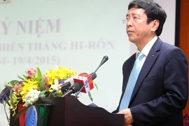 Le directeur général de la VOV, Nguyên Dang Tiên prend la parole lors de la cérémonie. Photo: VOV. 