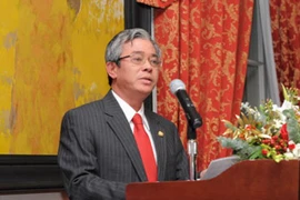 L'ambassadeur Pham Quang Vinh s'est adressé lors d'une cérémonie de célébration de la fondation du 70e anniversaire de l'Armée populaire du Vietnam, le 17 décembre. Photo: vietnamembassy-usa