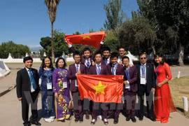 La délégation vietnamienne participe aux Olympiades internationales des sciences junior en 2014. Photo: VNA