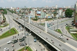 Noeud de communication de Nga Tu So du projet de périphérique No2 de Hanoi. (Source: tintuc.nhadat.vn)