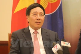 Le vice-Premier ministre et ministre des Affaires étrangères Pham Binh Minh. Source: VNA
