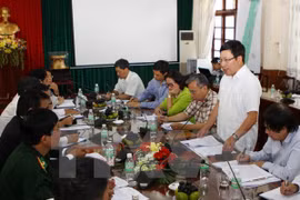 Le vice-Premier ministre et ministre des Affaires étrangères, Pham Binh Minh, a eu, le 9 mars, une séance de travail avec les responsables de la province de Dak Lak (Hauts Plateaux du Centre). (Source : VNA)
