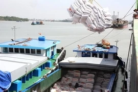 Chargement du riz au port de Sai Gon. (Photo: Dinh Hue/AVI)
