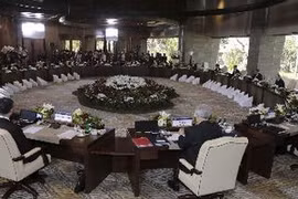 Séance à huis clos de la 21e Réunion des dirigeants des économies du forum de l'APEC. (Source: AFP/VNA)