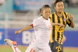 Les Vietnamiennes ont eu, le 4 mai à Ho Chi Minh-Ville, une victoire sans appel, 7 - 0, face aux Malaisiennes. (Source : VNA)