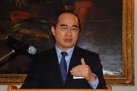 Le vice-Premier ministre Nguyen Thien Nhan à la Chambre de Commerce Suisse-Asie. (Photo: Le Thanh/AVI)