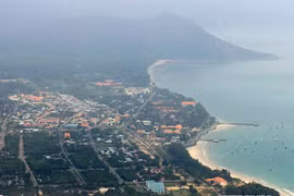 Une partie du chef-lieu de Con Dao. (Source : VNA)