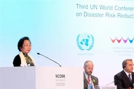 La vice-présidente vietnamienne Nguyên Thi Doan à la 3e conférence mondiale sur la réduction des risques de catastrophes, qui a lieu à Sendai, au Japon. Photo : VNA