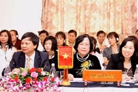 La délégation vietnamienne lors de la conférence. (Source: AVI) 