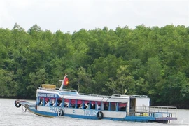 Des touristes en excursion dans le district de Cân Gio.