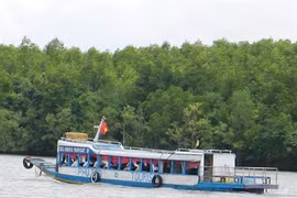 Des touristes en excursion dans le district de Cân Gio.