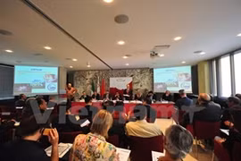 Le séminaire de promotion de l’investissement et de la coopération économique entre la région d'Emilie-Romagne (Italie) et la province de Binh Duong (Sud du Vietnam). Photo : VNA