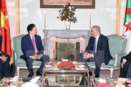 Le Premier ministre vietnamien Nguyen Tan Dung et son homologue algérien Abdelmalek Sellal (Source: VNA)