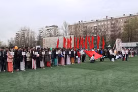Les jeux sportifs des étudiants vietnamiens en Russie. (Photo: Duy Trinh/Vietnam+)