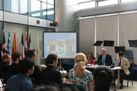 Conférence de presse de présentation des Journées européennes au Vietnam, le 5 mai à Hanoi. Source: VNA