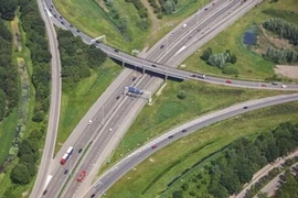 Le modèle du projet de construction de l'autoroute Dau Giay-Phan Thiet. (Source: VNA) 