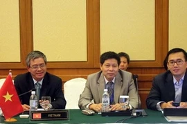 Le vice-ministre des Affaires étrangères (AE) Pham Quang Vinh au forum. (Photo: Vietnam+)
