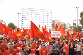 La manifestation des Vietnamiens à Berlin (Source: VNA)