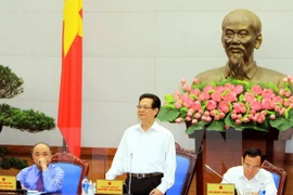 Le Premier ministre Nguyen Tan Dung à la séance de travail avec l'association des agriculteurs du Vietnam. 