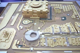 Maquette de la zone archéologique au 18 de la rue Hoang Diêu. (Source : VNA)