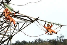 En 2014, EVN a investi 125.453 milliards de dôngs, soit près de 5,9 milliards de dollars, dans la construction d’ouvrages électriques. Photo : Ngoc Hà/VNA
