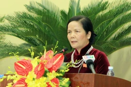 La présidente du Conseil populaire municipal, Mme Ngo Thi Doan Thanh. Source: VNA