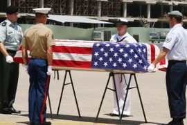 Un rapatriement de restes de soldats américains portés disparus pendant la guerre au Vietnam. (Souce : VNA)