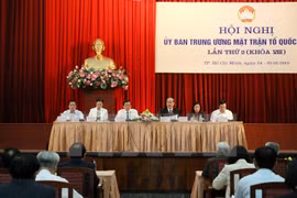 La 2e conférence du Comité central du Front de la Patrie du Vietnam (8e exercice). Photo: VNA
