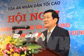 Le président du Vietnam Truong Tan Sang. Source: VNA
