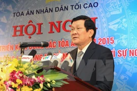 Le président du Vietnam Truong Tan Sang. Source: VNA