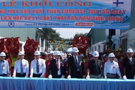 Cérémonie de la mise en chantier. (Photo: Duong Chí Tuong/AVI)