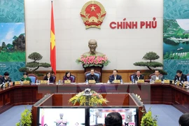 Une vidéo-conférence sur le bilan de la réduction de la pauvreté en 2014 a eu lieu jeudi à Hanoi, sous l'égide du Premier ministre Nguyen Tan Dung. (Source : VNA).