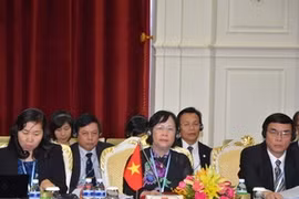 La ministre Phạm Thị Hai Chuyen lors de la conférence des ministres du Travail de l'ASEAN. (Photo: Chi Hung/AVI)