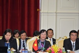 La ministre Phạm Thị Hai Chuyen lors de la conférence des ministres du Travail de l'ASEAN. (Photo: Chi Hung/AVI)