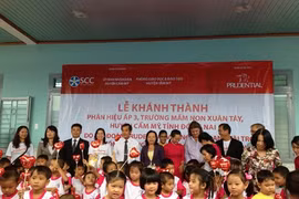 Ouverture officielle de l’école maternelle Xuân Tây, refaite à neuf. Photo : VNA