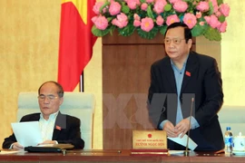 Le président de l’Assemblée nationale Nguyen Sinh Hung à la 37e session du Comité permanent de l’AN. Source: VNA