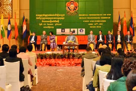 La vue d'ensemble de la conférence tenue jeudi, à Phnom Penh. Photo: NDEL. 