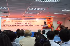 Colloque “Solutions pour promouvoir le développement de l’industrie auxiliaire au Vietnam”, le 18 septembre à Hô Chi Minh-Ville. (Source : VNA)