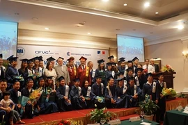 Cérémonie de remise du diplôme de master en administration du business.