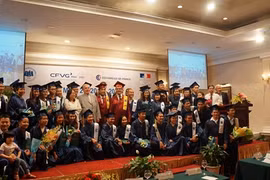 Cérémonie de remise du diplôme de master en administration du business.