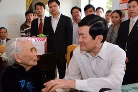 Truong Tan Sang en tournée au district de Dai Loc, province de Quang Nam. (Photo: Nguyen Khang/AVI)