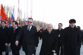 Le Secrétaire général du Parti communiste du Vietnam (PCV), M. Nguyen Phu Trong, en visite en Russie. Source: VNA
