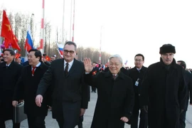 Le Secrétaire général du Parti communiste du Vietnam (PCV), M. Nguyen Phu Trong, en visite en Russie. Source: VNA