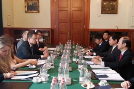 Le vice-ministre Bui Thanh Son travaille avec la partie hongroise. (Photo : Vietnam+)
