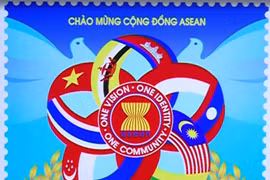 Un timbre saluant la création de la Communauté de l’ASEAN