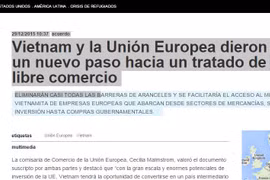 L’Agence Telam salue la fin des négociations de l'ALE Vietnam-UE