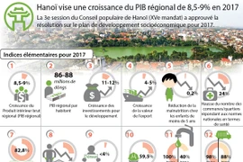 Hanoï vise une croissance du PIB régional de 8,5-9% en 2017